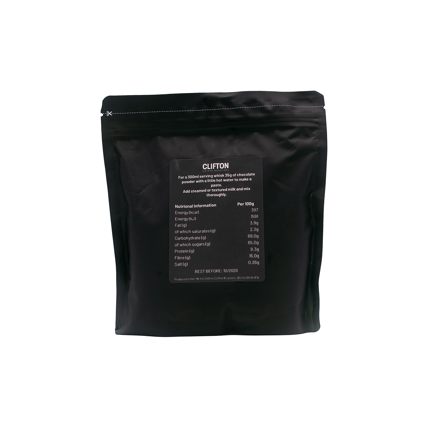 Single Origin Hot Chocolate (500g) - Clifton Coffee Roasters UK